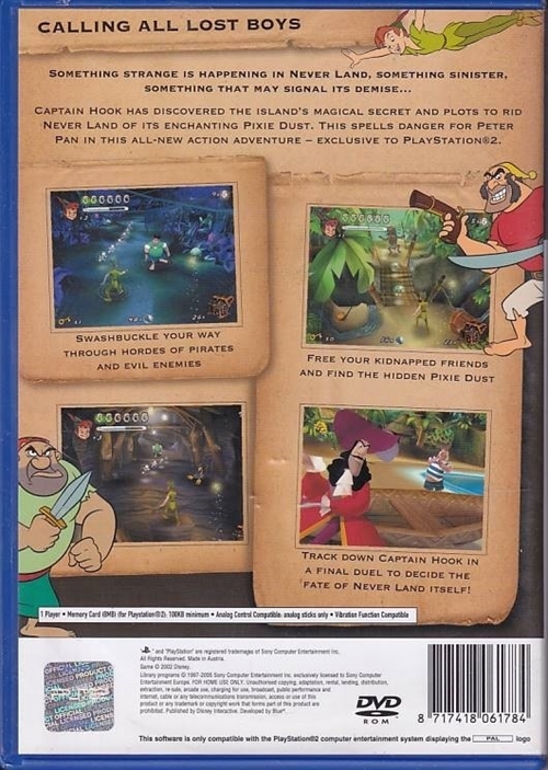 Disneys Peter Pan The Legend of Never Land - PS2 (B Grade) (Genbrug)